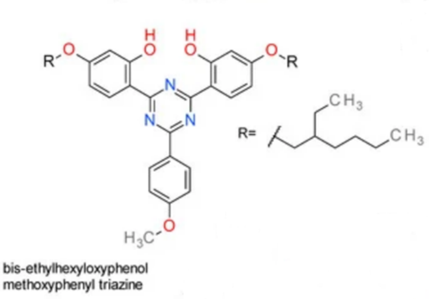 Бис-этилгексилоксифенол метоксифенил триазин.png Бис-этилгексилоксифенол метоксифенил триазин.png